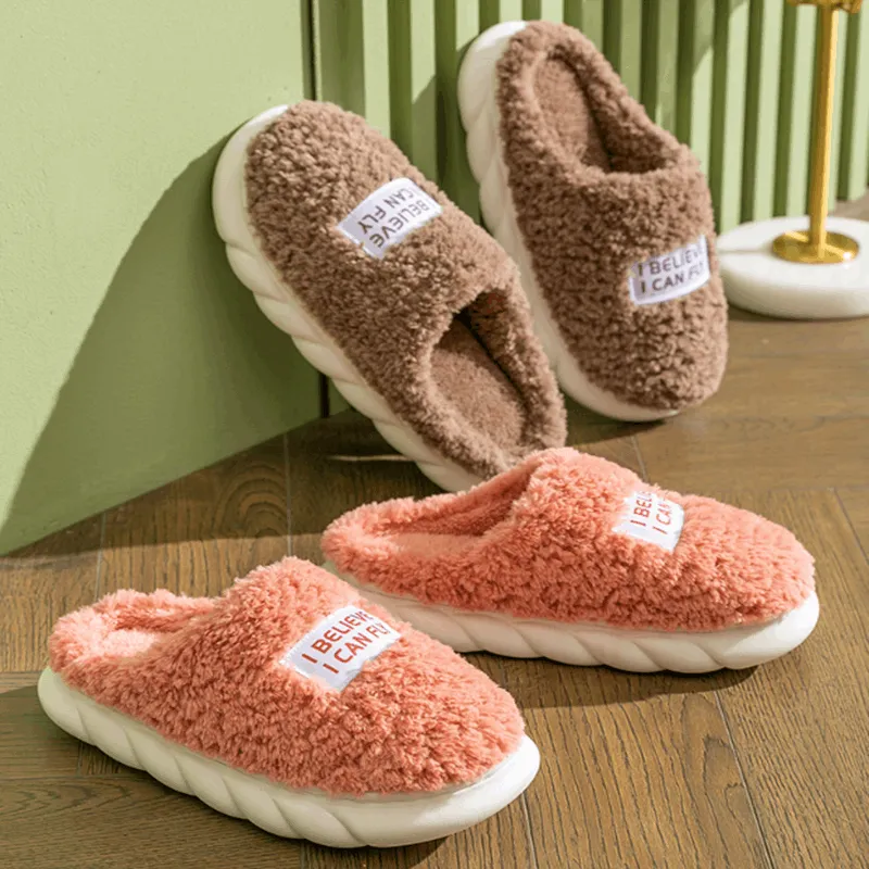 Thick Fluffy Plush Slippers