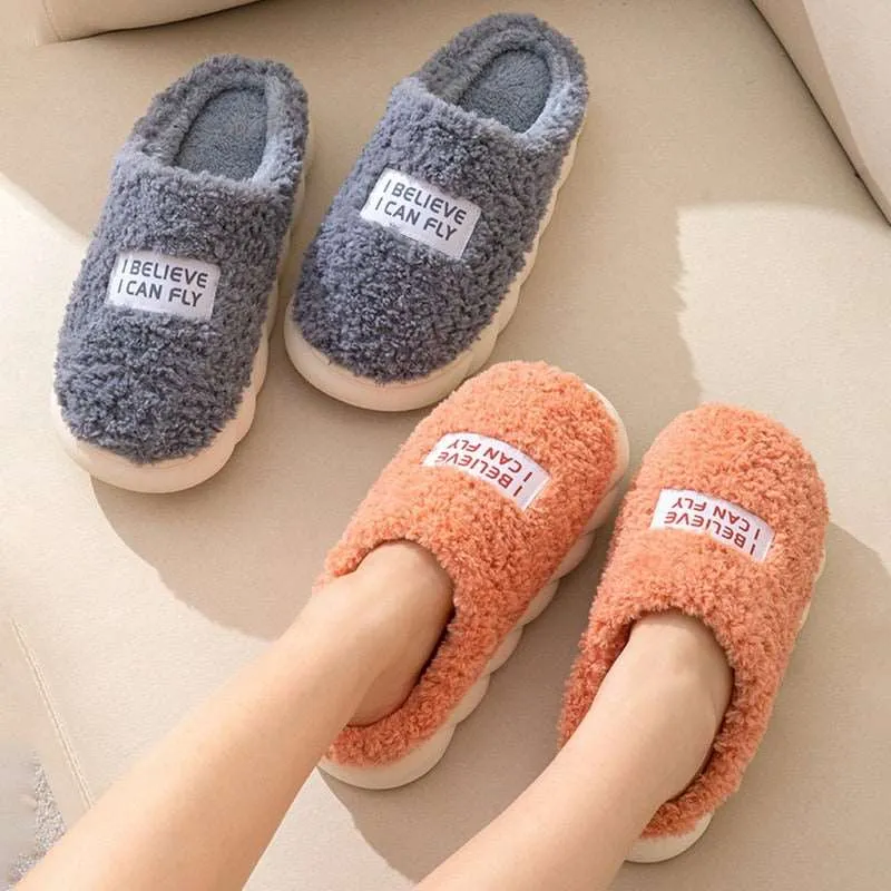 Thick Fluffy Plush Slippers