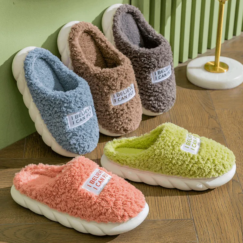 Thick Fluffy Plush Slippers