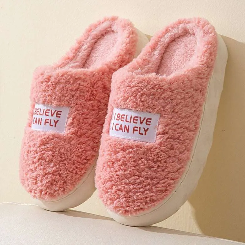 Thick Fluffy Plush Slippers