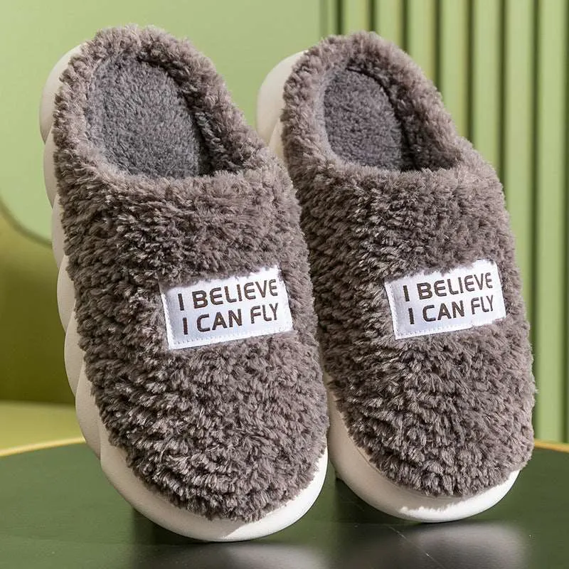 Thick Fluffy Plush Slippers