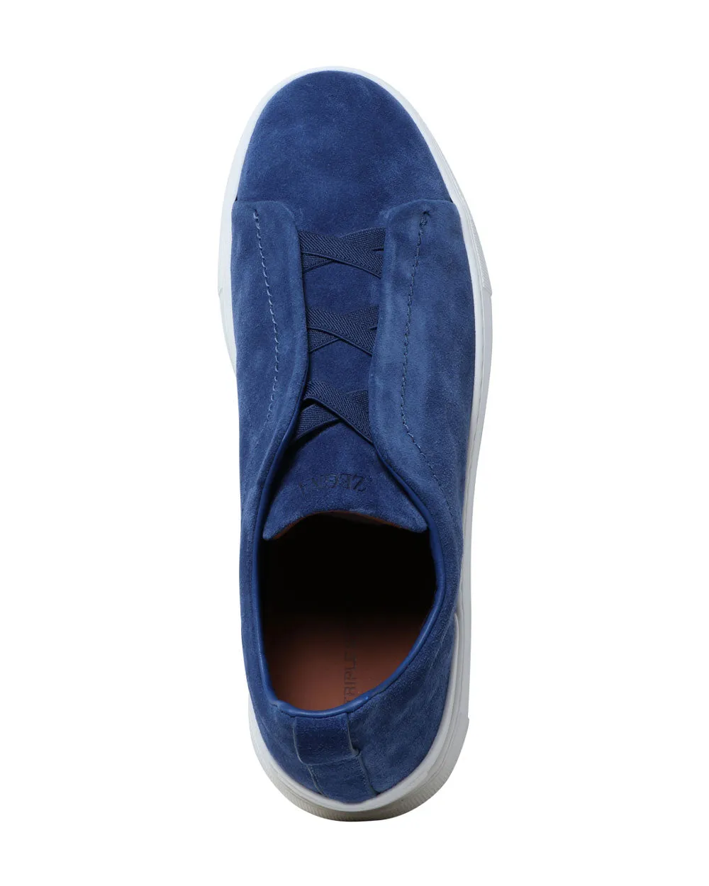 Utility Suede Triple Stitch Sneakers in Light Blue