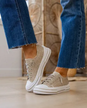 Very G Aman Glitter Sneakers - Gold