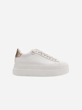 Violette Vegan Leather Platform Sneakers | White