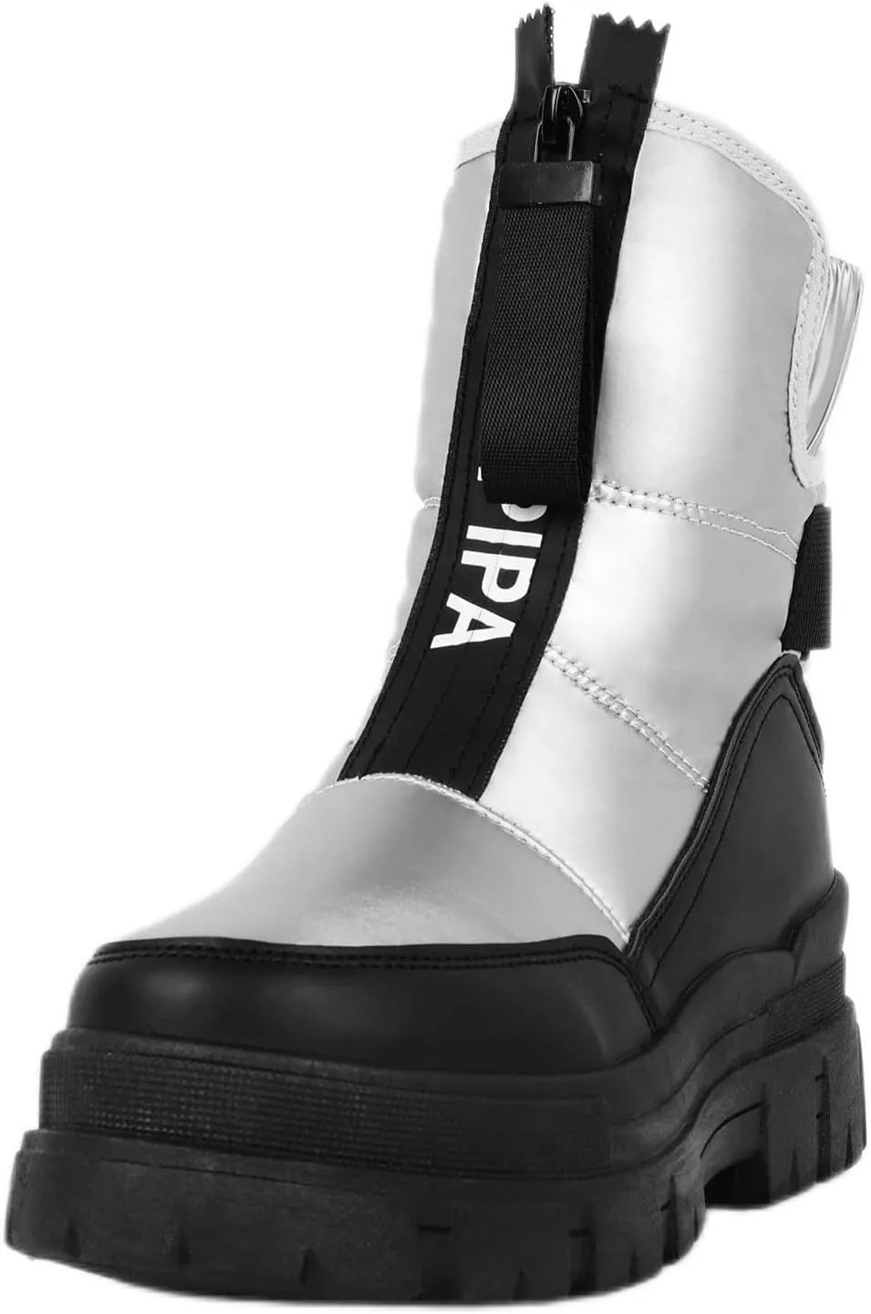 Warm Zip Front Stylish White Winter Snow Boots