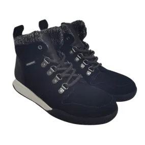 Weatherproof Women's Ruby Suede Leather Sneaker Boots with Knit Collar, Black