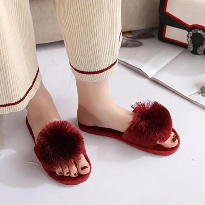 Women's Plush Solid Home Slippers