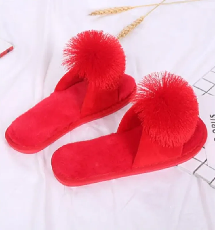 Women's Plush Solid Home Slippers