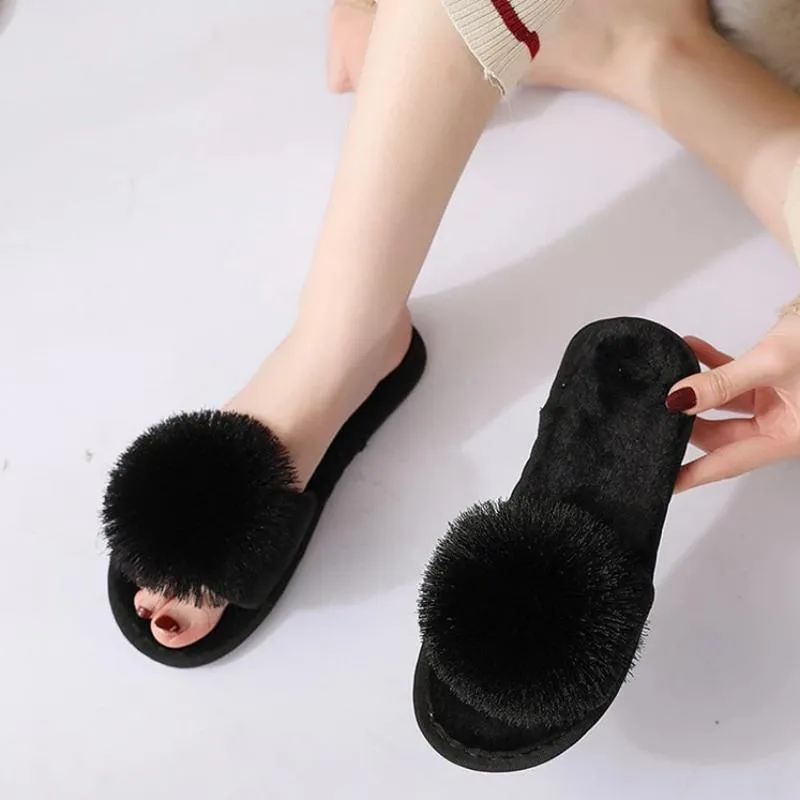 Women's Plush Solid Home Slippers
