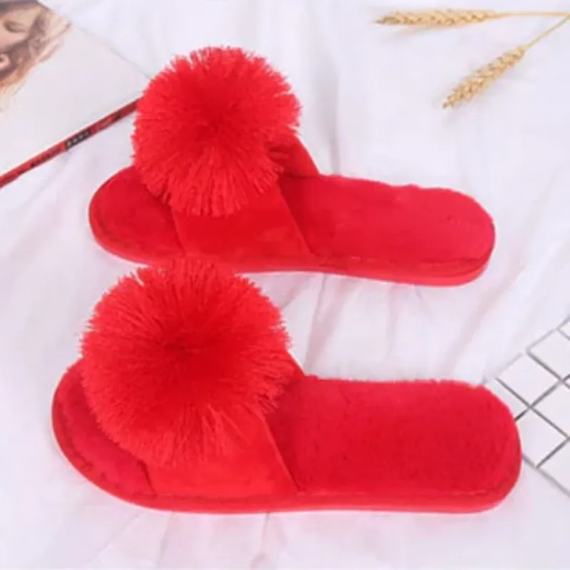 Women's Plush Solid Home Slippers