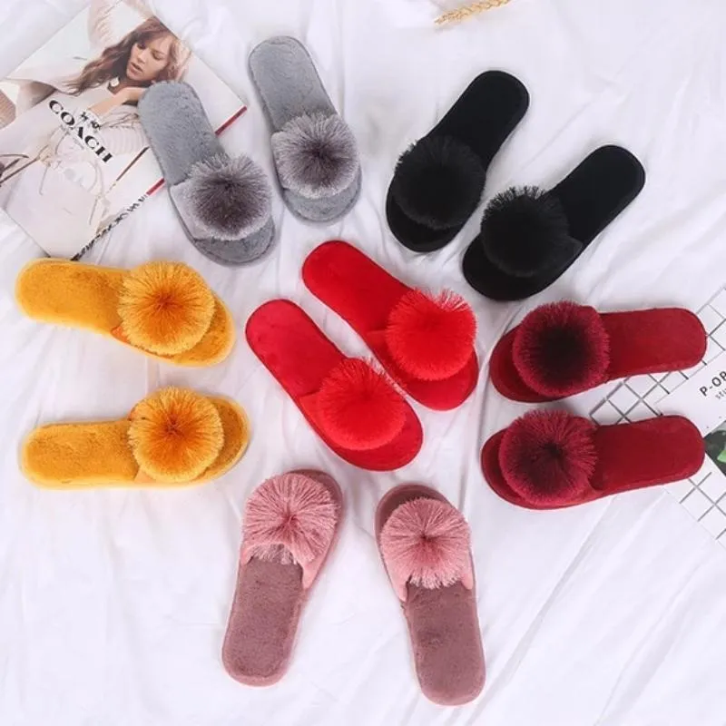 Women's Plush Solid Home Slippers