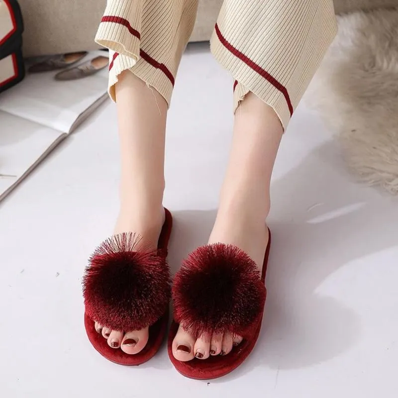 Women's Plush Solid Home Slippers