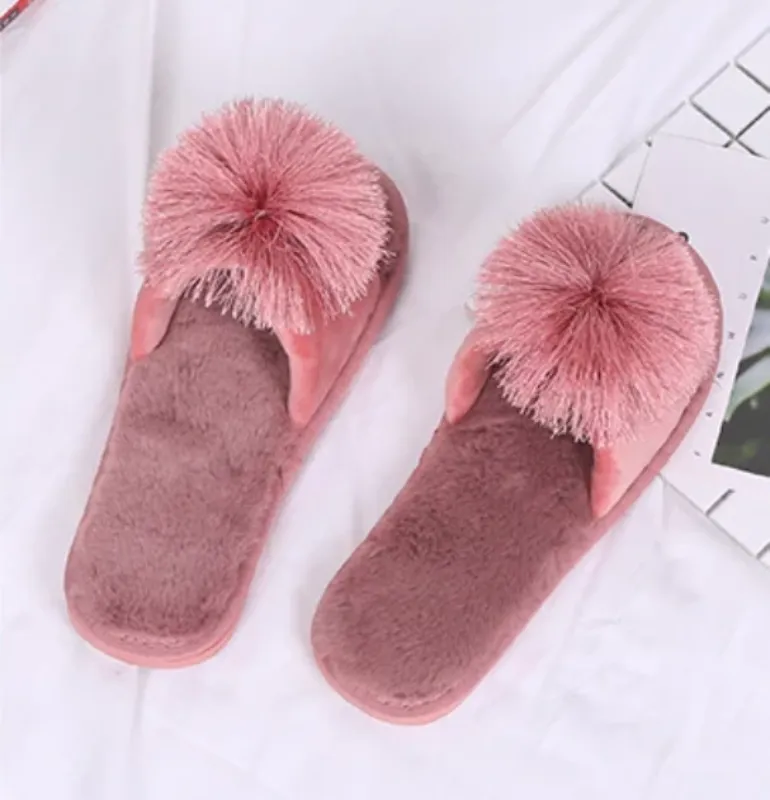 Women's Plush Solid Home Slippers